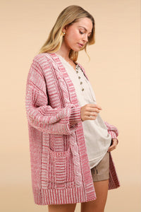 VERY J Cable Knit Open Front Cardigan - 1985 the VAULT Boutique