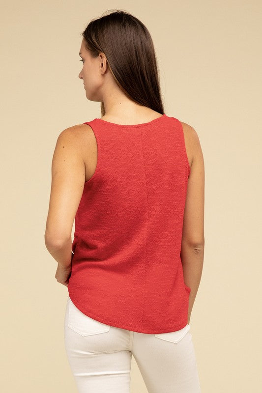 Basic V Neck Sleeveless Cami Top - 1985 the VAULT Boutique