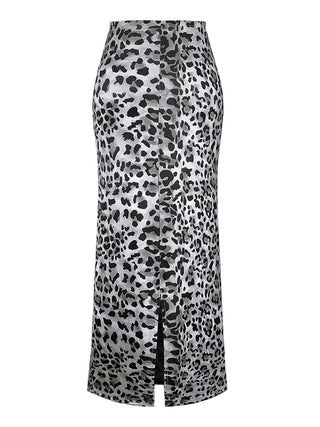 Honey Slit Leopard Midi Skirt - 1985 the VAULT Boutique