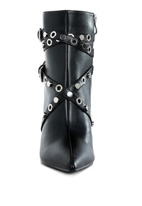 Jaunts Eyelets & Studs Harness Heel Boots - 1985 the VAULT Boutique