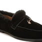 Ohrid Suede & Faux Fur Flat Loafers - 1985 the VAULT Boutique