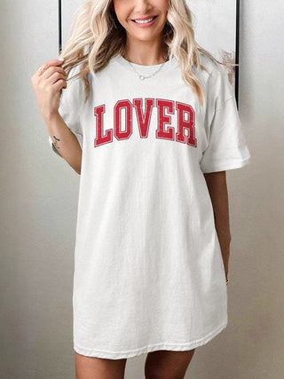 LOVER Round Neck Half Sleeve T-Shirt - 1985 the VAULT Boutique