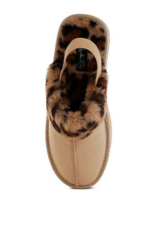 Kutchu Leopard Faux Fur Platform Classic Slingback - 1985 the VAULT Boutique