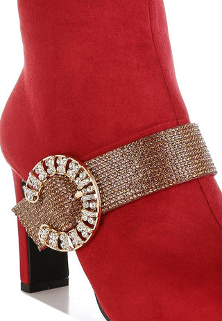 Asagao Diamante & Rhinestones Strap Boots - 1985 the VAULT Boutique