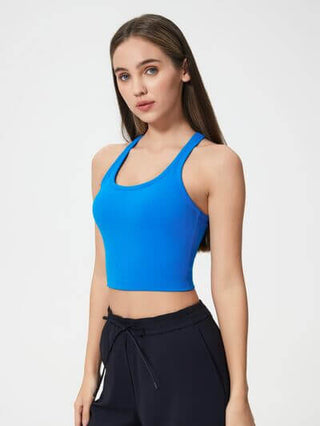 Millennia Scoop Neck Active Tank with Detachable Chest Pads - 1985 the VAULT Boutique