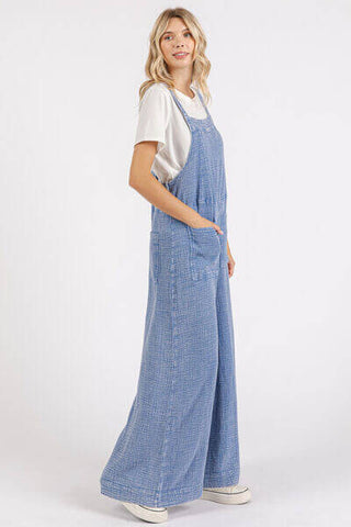 Mittoshop Textured Wide Leg Overalls - 1985 the VAULT Boutique