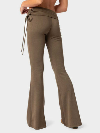 Drawstring Ruched Flare Pants - 1985 the VAULT Boutique