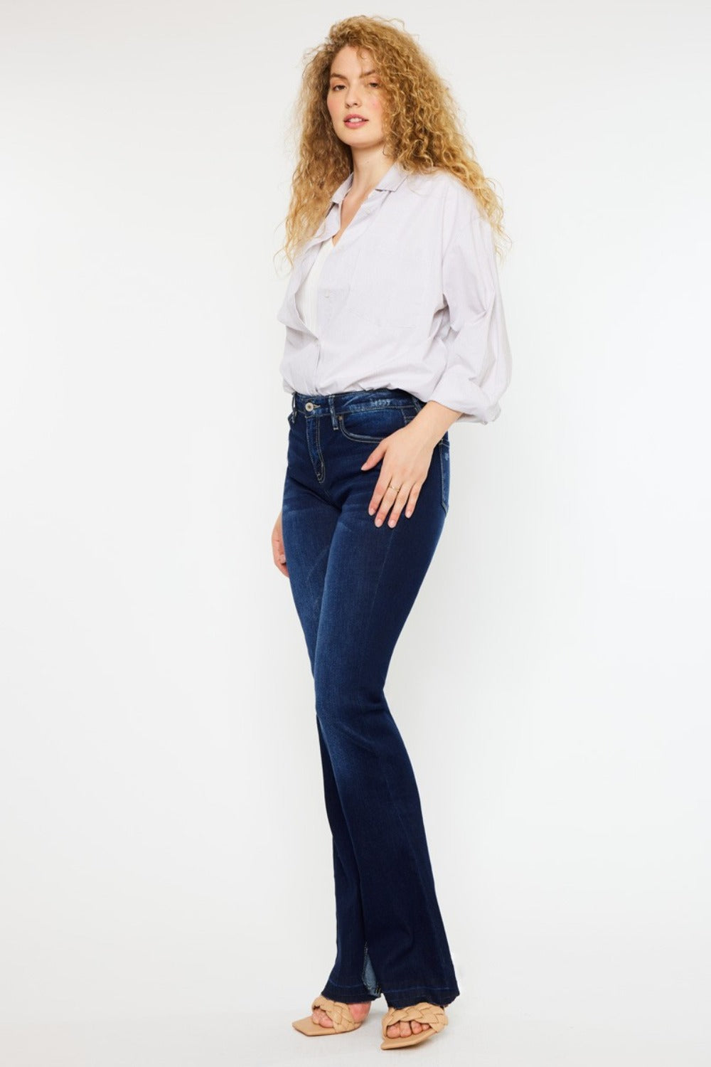 Kancan Mid Rise Slim Flare Jeans - 1985 the VAULT Boutique