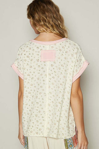 POL Floral V-Neck Short Sleeve T-Shirt - 1985 the VAULT Boutique