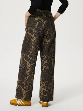 Leopard Straight Jeans with Pockets - 1985 the VAULT Boutique