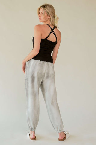 Davi & Dani Rhinestone Elastic Waist Joggers - 1985 the VAULT Boutique