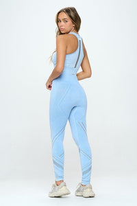 Seamless Two Piece Yoga mineral washed active set - 1985 the VAULT Boutique