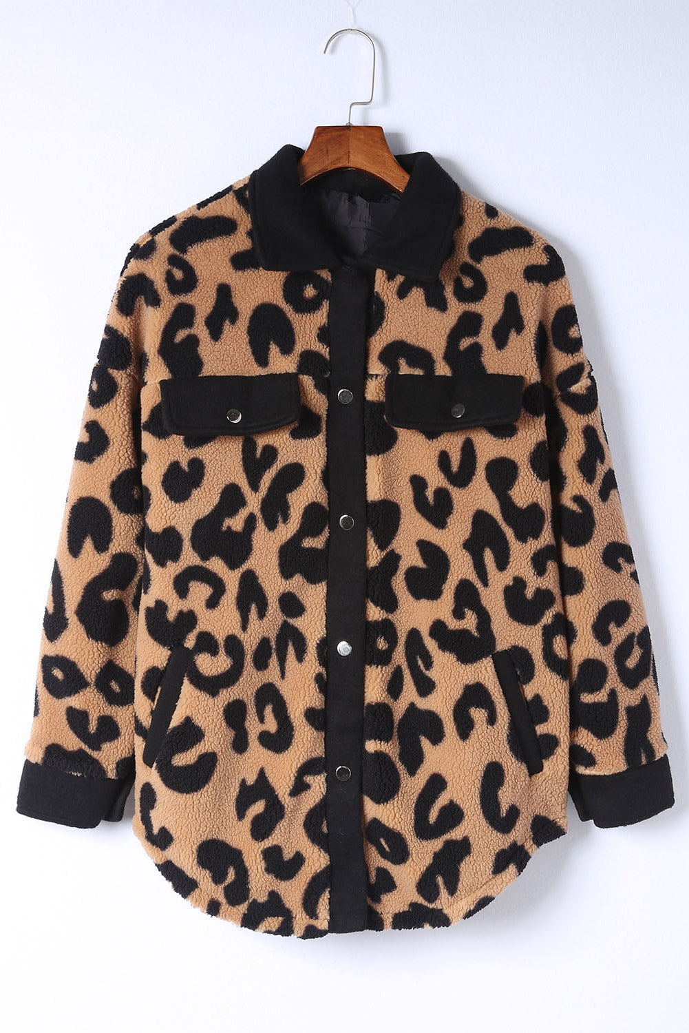 Leopard Button Up Long Sleeve Jacket - 1985 the VAULT Boutique