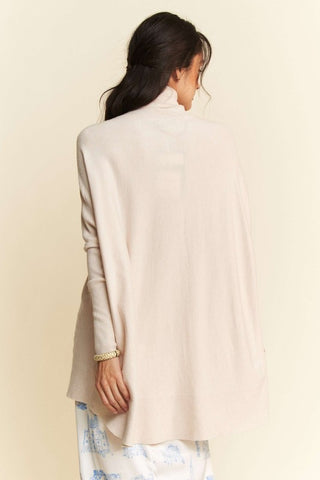 Davi & Dani High-Low Turtleneck Long Sleeve Knit Top - 1985 the VAULT Boutique