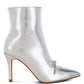 Capper Bow Detail Metallic High Ankle Boots - 1985 the VAULT Boutique