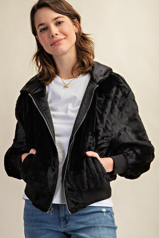 REVERSIBLE ALL WEATHER FUR LINED BOMBER JACKET - 1985 the VAULT Boutique