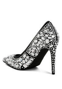 Iceout Diamante & Rhinestone Embellishments Pumps - 1985 the VAULT Boutique