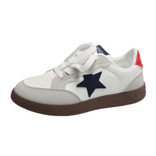 Contrast Star Lace-Up Athletic Sneakers - 1985 the VAULT Boutique