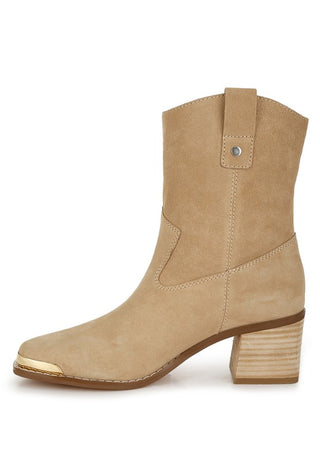 Emberly Suede Square Toe Ankle Boots - 1985 the VAULT Boutique