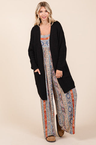 Mittoshop Open Front Long Sleeve Longline Cardigan - 1985 the VAULT Boutique