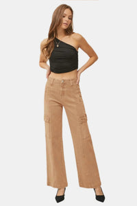 RISEN Full Size High Rise Wide Leg Cargo Jeans - 1985 the VAULT Boutique