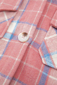 Plaid Button Up Long Sleeve Shacket - 1985 the VAULT Boutique