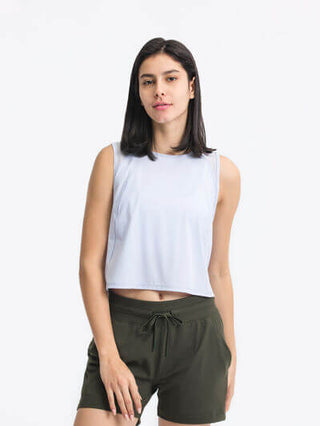 Millennia Round Neck Cropped Active Tank - 1985 the VAULT Boutique