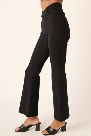 Mittoshop Surplice V Waist Flare Pants - 1985 the VAULT Boutique