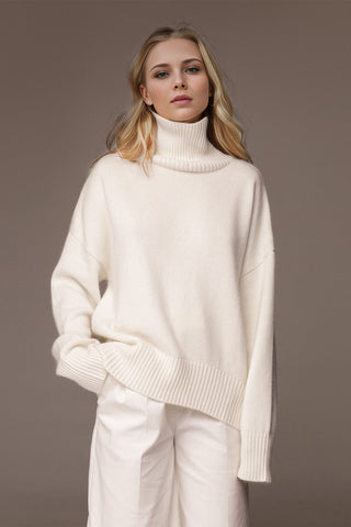 Basic Bae Turtleneck Dropped Shoulder Long Sleeve Sweater - 1985 the VAULT Boutique