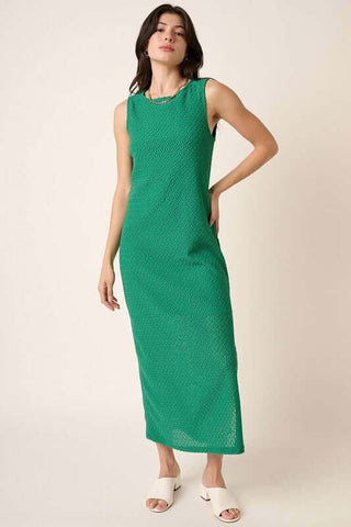 Mittoshop Side Slit Round Neck Sleeveless Dress - 1985 the VAULT Boutique