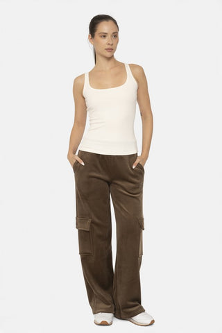 Mono B Elastic Waist Corduroy Cargo Pants - 1985 the VAULT Boutique