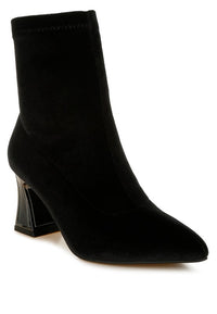 Arcturus Flared Block Heel Velvet Boots - 1985 the VAULT Boutique