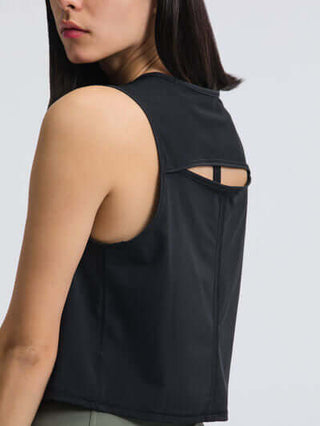 Millennia Round Neck Cropped Active Tank - 1985 the VAULT Boutique