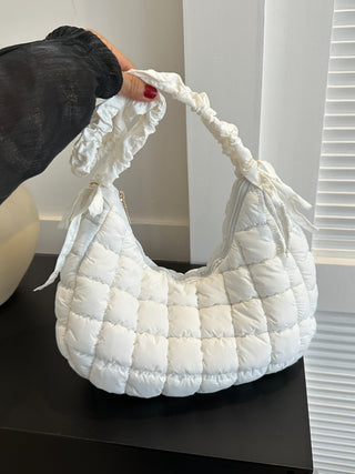 Bubble Texture Ruched Strap Quilted Shoulder Bag - 1985 the VAULT Boutique