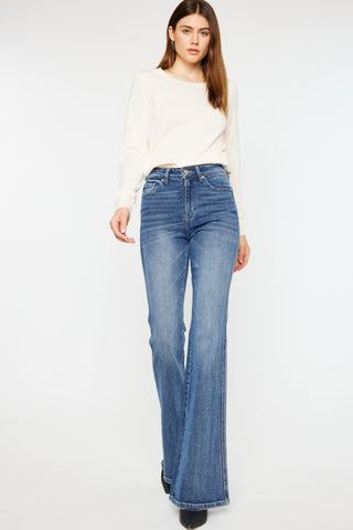 Kancan Cat's Whiskers High Waist Flare Jeans - 1985 the VAULT Boutique