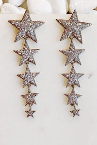 Five Star Dangle Down Earrings - 1985 the VAULT Boutique