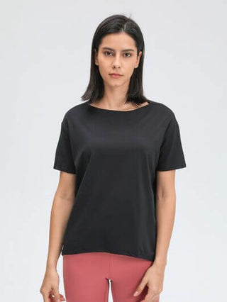 Millennia Round Neck Short Sleeve Active T-Shirt - 1985 the VAULT Boutique