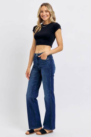 Judy Blue Full Size Tummy Control Straight Jeans Plus Size - 1985 the VAULT Boutique