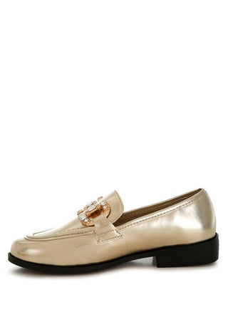 Dendron Diamante Horsebit Metallic Loafers - 1985 the VAULT Boutique