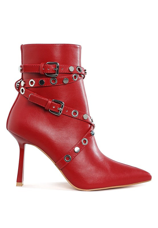 Jaunts Eyelets & Studs Harness Heel Boots - 1985 the VAULT Boutique