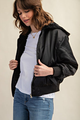 REVERSIBLE ALL WEATHER FUR LINED BOMBER JACKET - 1985 the VAULT Boutique