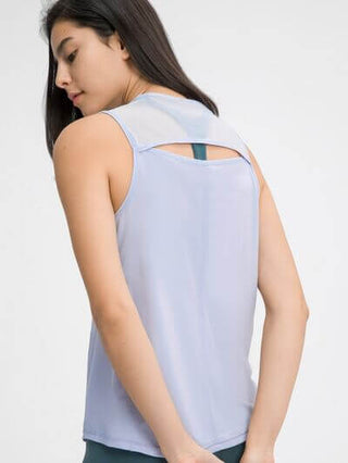 Millennia Cutout Back Round Neck Active Tank - 1985 the VAULT Boutique