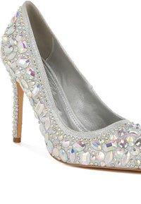 Iceout Diamante & Rhinestone Embellishments Pumps - 1985 the VAULT Boutique