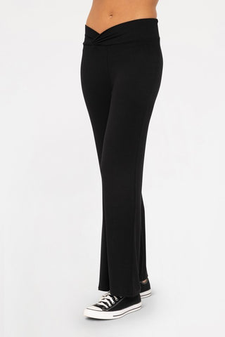 Mono B Cross Pleat Flare Pants - 1985 the VAULT Boutique