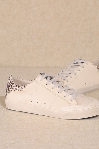 Gold Leopard Lace Up Star  Sneakers - 1985 the VAULT Boutique