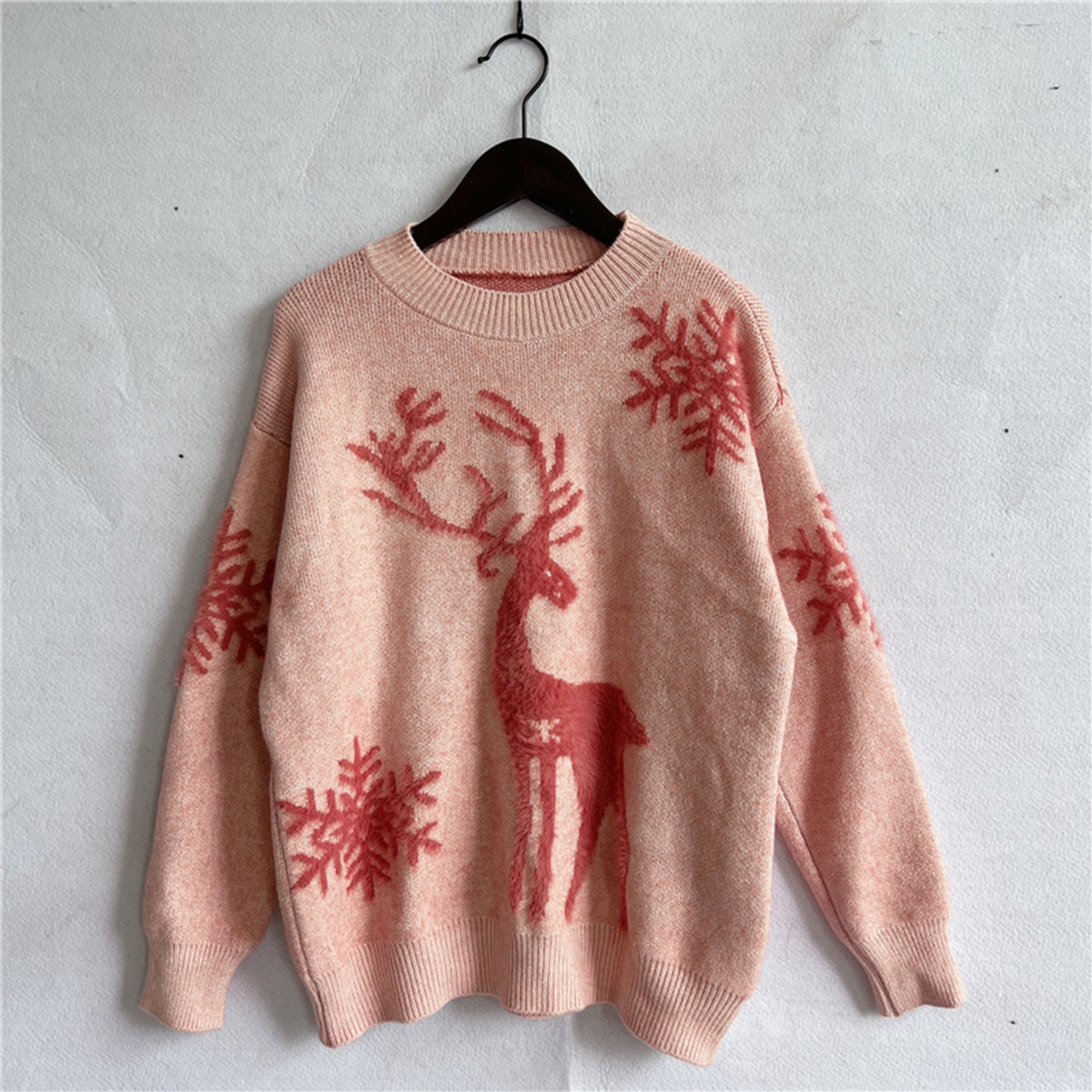 Reindeer and Snowflake Pattern Sweater - 1985 the VAULT Boutique