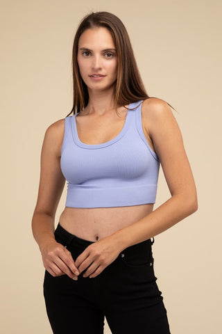 Ribbed Seamless Crop Top - 1985 the VAULT Boutique