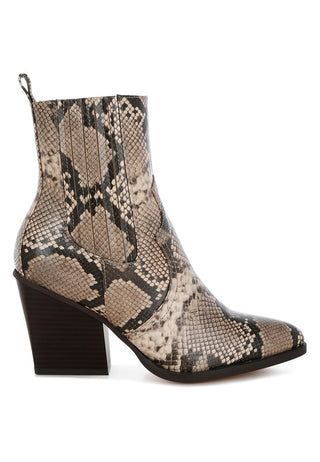 Cornus Snake Print Ankle Boots - 1985 the VAULT Boutique