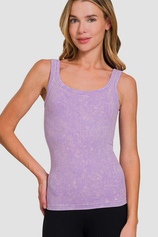 Zenana Ribbed Scoop Neck Tank - 1985 the VAULT Boutique