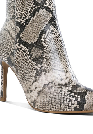 Tatria Textured Stiletto Heel Ankle Boots - 1985 the VAULT Boutique